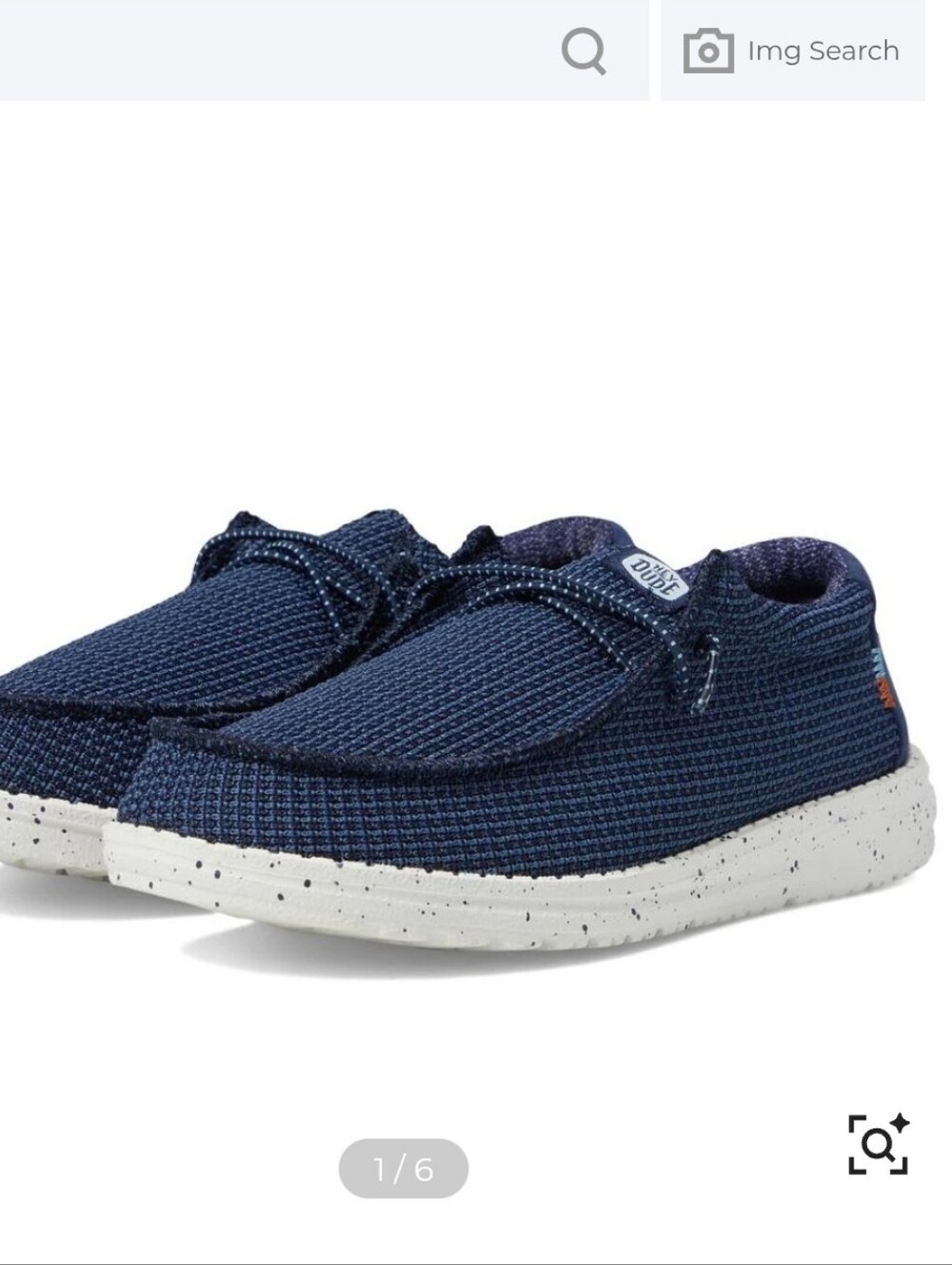 Hey Dude Kids Wally Sport Mesh Slip-On Shoes in Navy Big Youth 2